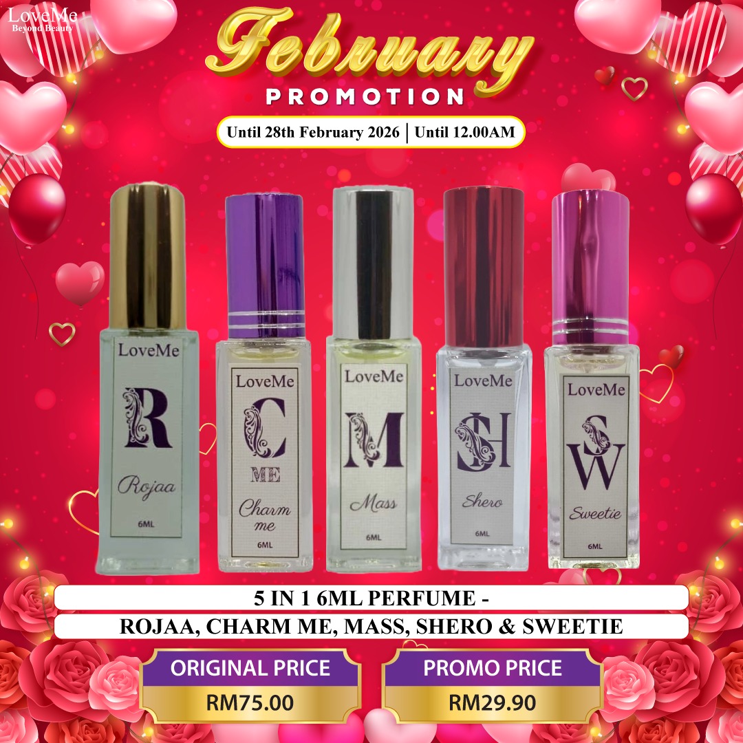 5 IN 1 - 6ML PERUME - CHARM ME, ROJAA, MASS, SHERO & SWEETIE